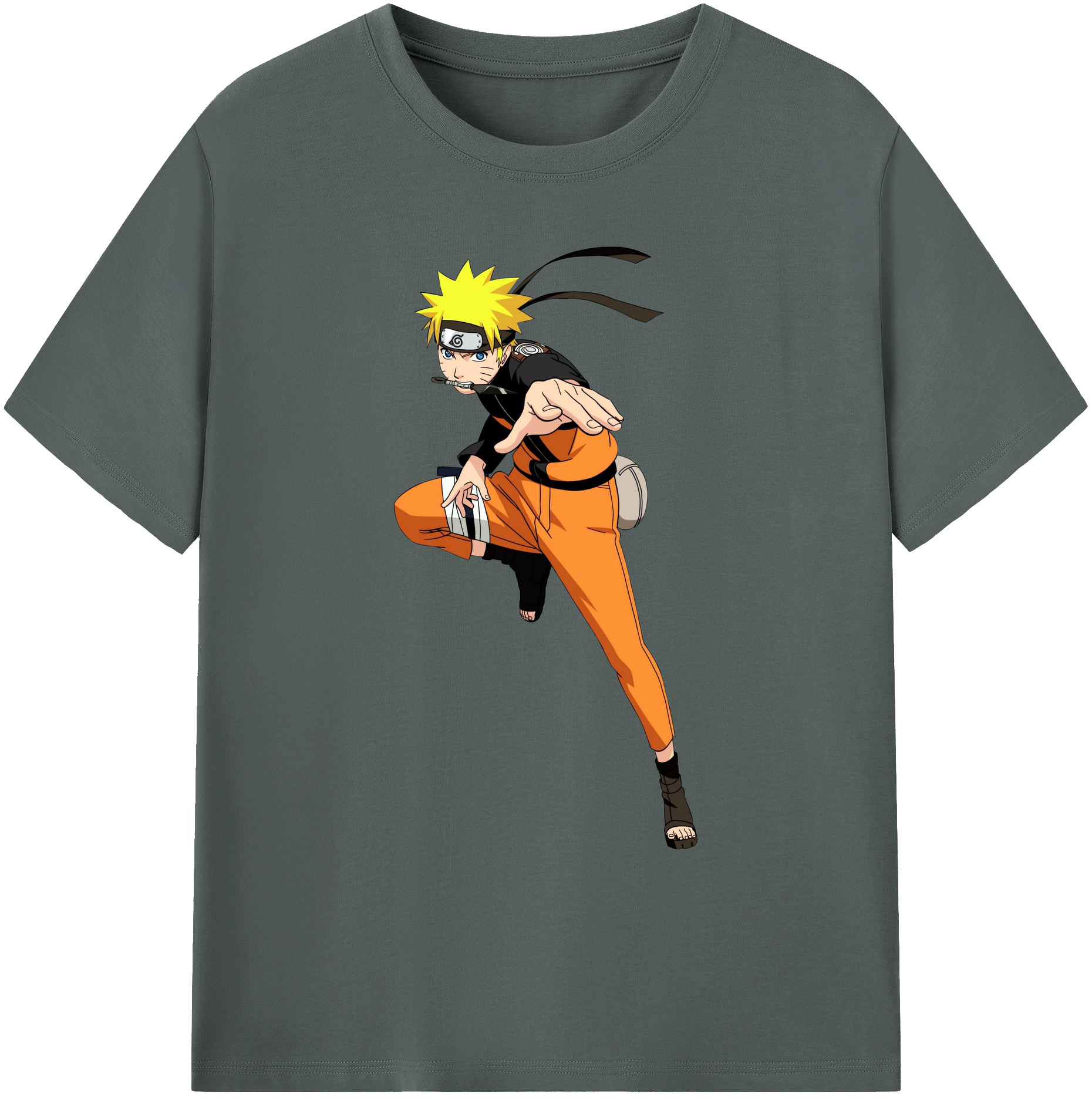 （画像用） NARUTO -ナルト- うずまき ナルト Uzumaki Naruto 綿100％ メンズ半袖Tシャツ｜肌触りやわらか＆通気性